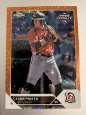 2023 Topps Pro Debut Chrome Orange Mini-Diamond /25 Cesar Prieto PDC-16 Orioles