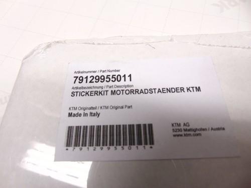 Neu Original KTM Bike Ständer Aufkleber Set 4x Sticker Ready To Race schwarz orange - Bild 5 von 6