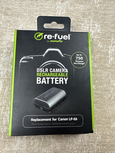 Digipower ReFuel wiederaufladbarer Lithium-Ionen Ersatzakku für Canon LP-E6
