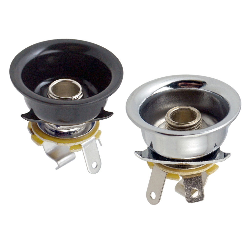 Telecaster Plug In Guitar Knobs 3-Piece Chrome Metal - Dome Style Volume/Tone Controls For ...