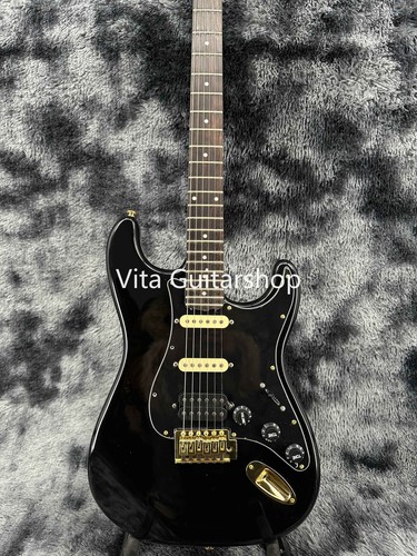 Guitarra Eléctrica ST Negra Acabado Personalizado Pastillas SSH Puente Trémolo 22 Trastes - Imagen 3 de 12