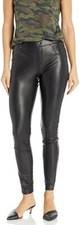 HUE Leatherette Leggings Women's Size M