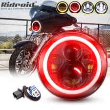 7" Inch LED Headlight Projector Halo DRL For Harley-Davidson Street Glide FLHX