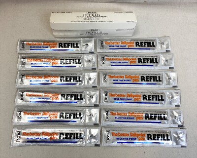 Pilot Better Ball Point Pen Ink Refills Blue RFJ 3 Fine For BP S Lot of 12 NOS