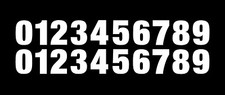0-9 Reflective Numbers White Sticker Vinyl Decal pick 1"-12" Set Of 20 RV2-2 
