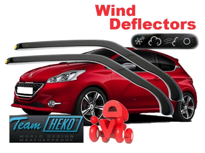 Heko+26148+Wind+Deflectors+for+Peugeot+208++2+Piece for sale online eBay