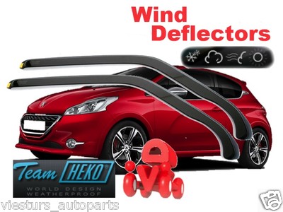 For PEUGEOT 208 3.doors 2012 - 2019 Wind deflectors 2.pc HEKO