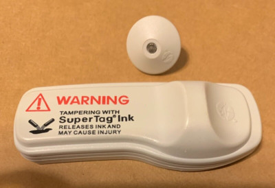 (220)  EAS SECURITY  TAGS AND PINS  WITH RED WARNING