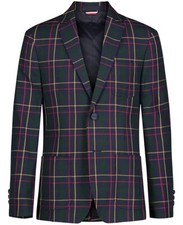 Tommy Hilfiger PEACOAT Big Boys Brushed Huntsman Plaid Blazer, US 16