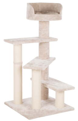 Tulia Senior Plush & Sisal 4-Level 40.2'' Cat Tree,Scratching Posts & Bed,Greige