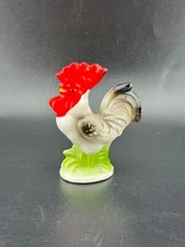 Vintage Mini Rooster Figurine Japan Ceramic 2in Farmhouse Country Decor Farm