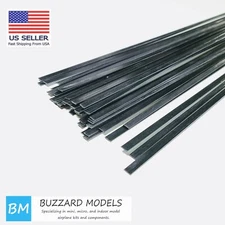 Pultruded Carbon Fiber Strip 5mm x 0.5mm x 1000mm 1ea.