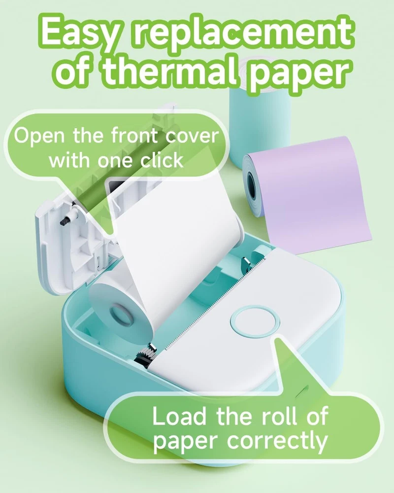 Phomemo T02 Mini Thermal Photo Printer Wireless Bluetooth Label Maker Inkless