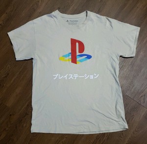 Throwback Playstation Official Sony Japanese Characters Hiragana L T Shirt Ebay