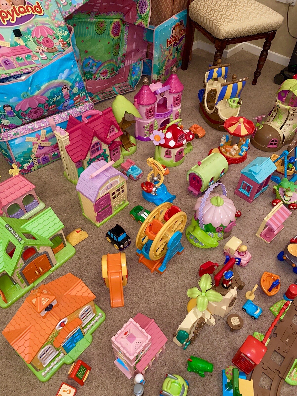 HUGE ELC HAPPYLAND Toy Collection Including fold out storage box