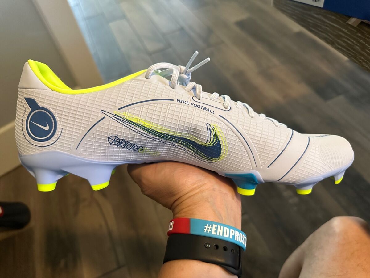 Nike Mercurial Vapor 14 Academy FG Soccer Cleats Grey/Blue Nike Mercurial Vapor 14 Academy FG Soccer Cleats Grey/Blue
