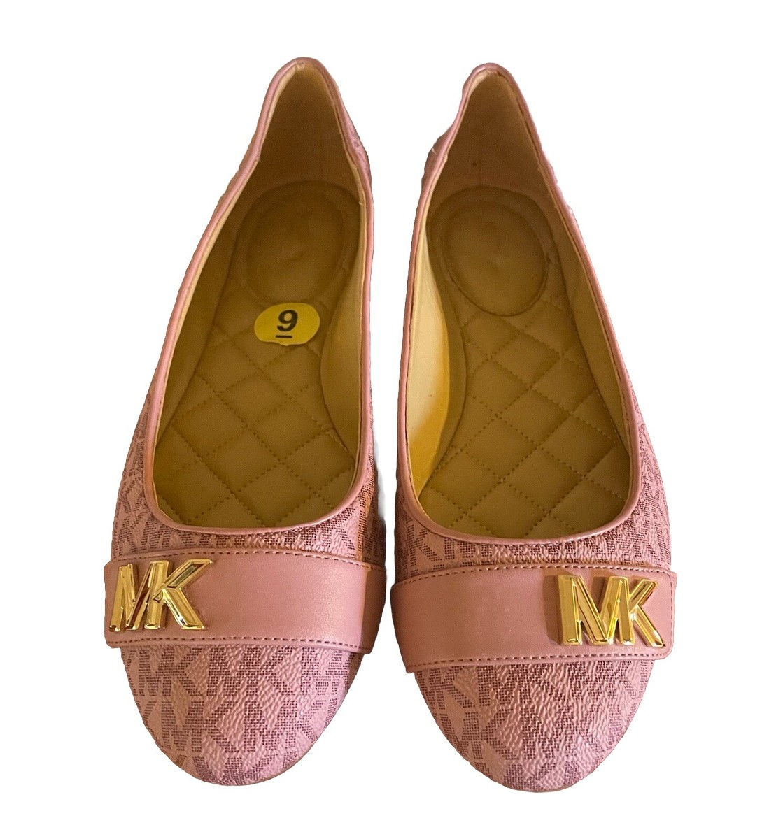 Michael Kors Jilly Pink Ballet Shoes Size 9, MK Logo