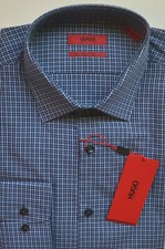 NWT HUGO Hugo Boss Red Label Sharp Fit Long Sleeve Checked Shirt