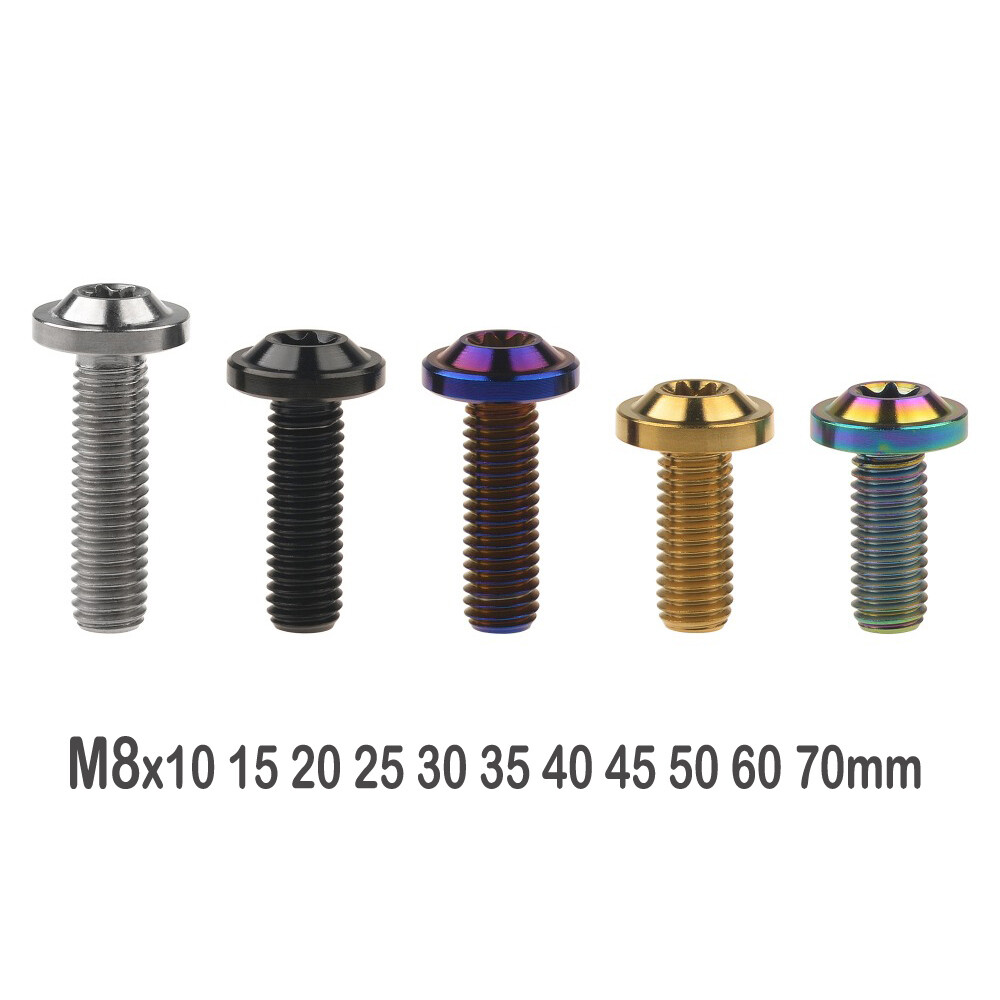 Tornillos de titanio TC4 pernos de disco de freno M8x10 15 20 25 30 35 40 45 50 60 70 mm TC4