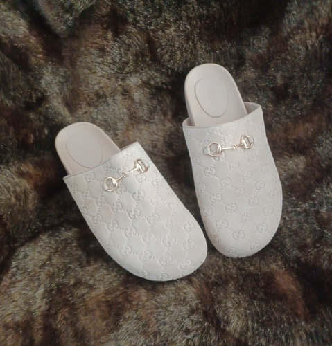 Gucci GG Horsebit Wildleder Pantoletten in Natur GO29 Gr. 42 US 10 Sandalen Clogs - Bild 7 von 19