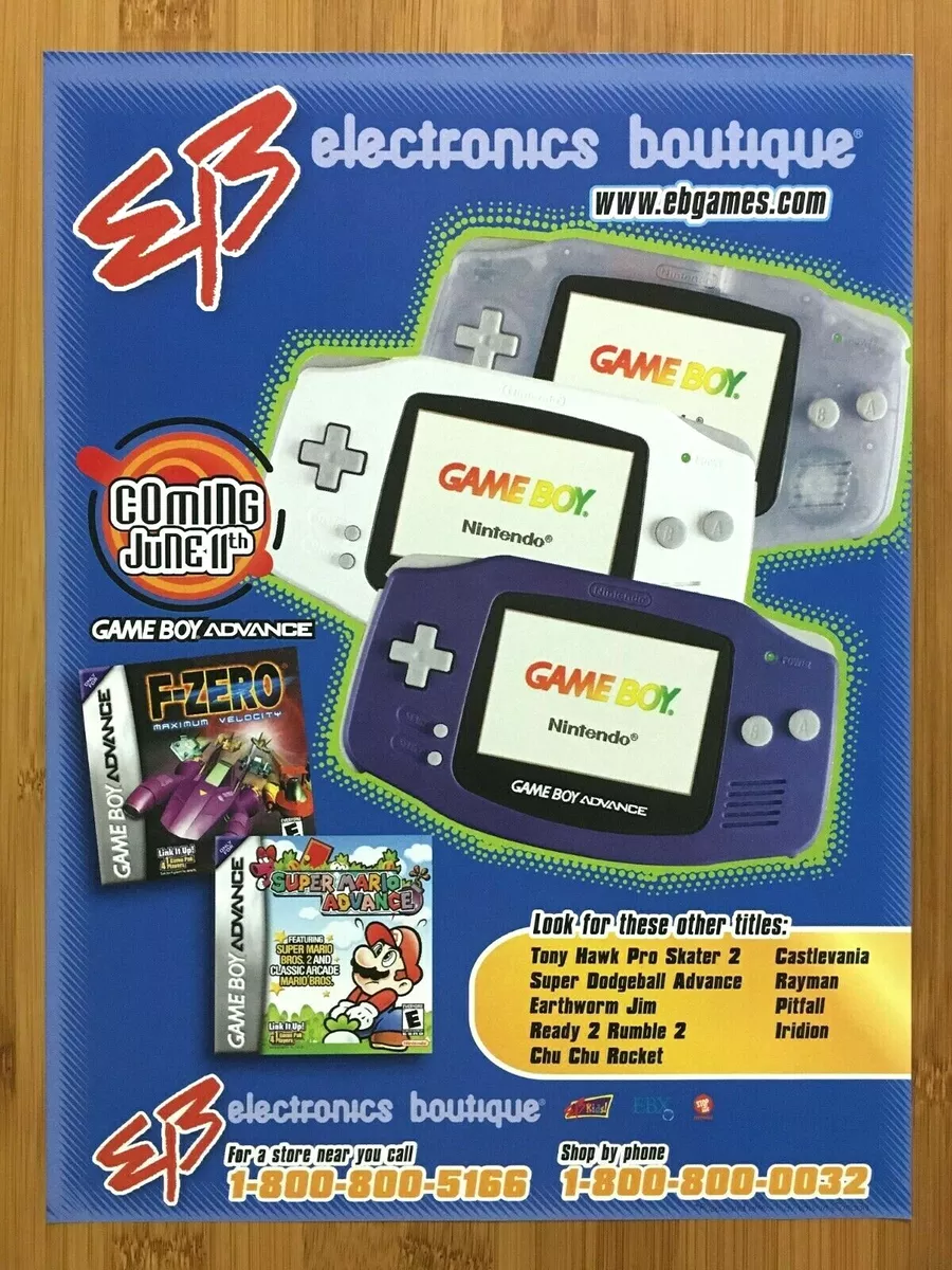 2001 GBA Game Boy Advance Console & Games Print Ad/Poster Official Promo  Art!