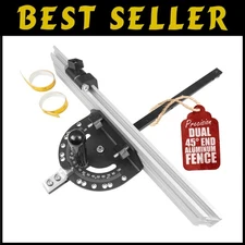 Adjustable Aluminum Miter Fence with 13 Positive Stops
