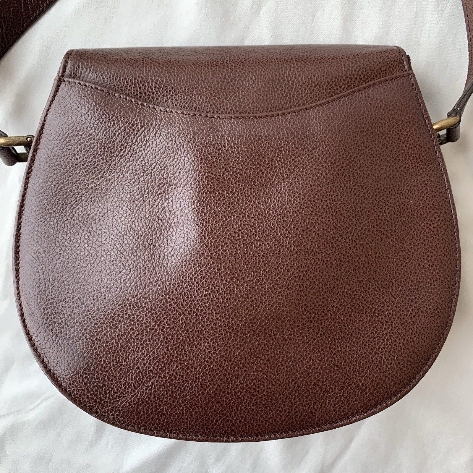 Vintage Coach Madison Carlyle Bag 4401 Brown Beechnut Leather Made In Italy 1995 image 6