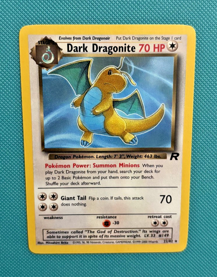 Dark Dragonite 22/82 Team Rocket Unlimited Pokemon Card; Near Mint
