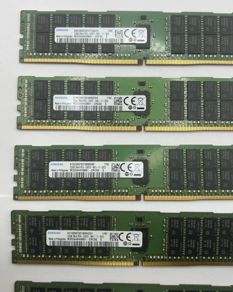 320GB (10x32GB) Samsung M393A4K40BB1-CRC0Q 2Rx4 PC4-2400T ECC REG Server RAM - Image 3 of 4