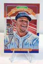 2020 Panini Donruss Optic-Diamond Kings Miguel Cabrera #11 Red White &Blue /150