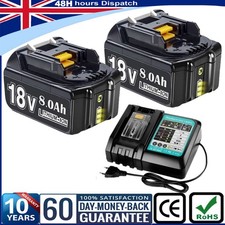 8.0Ah for Makita 18V BL1830B BL1830 BL1840 BL1850 BL1815 Battery //Charger