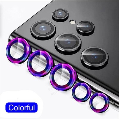 For Samsung S26 Ultra S25 S24 FE Tempered Glass Camera Lens Protector Metal Ring