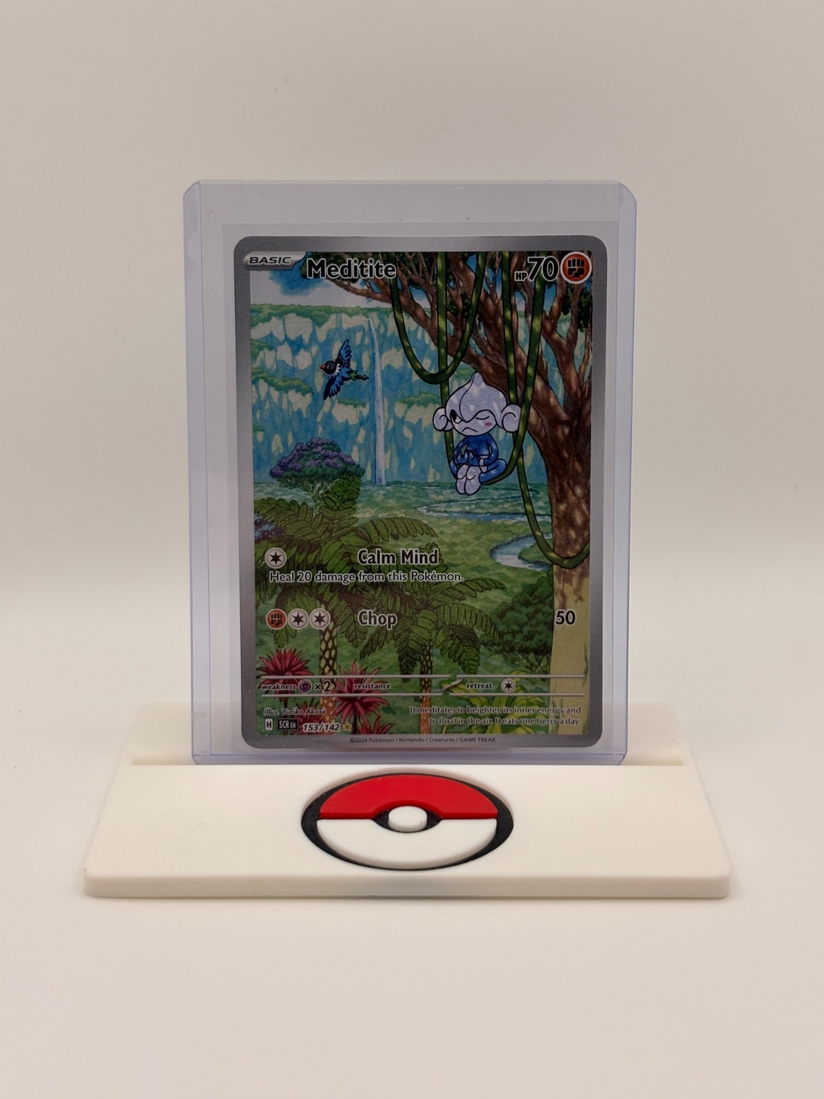 Pokemon Card TCG - Meditite 153/142 Illustration Rare Stellar Crown Near Mint
