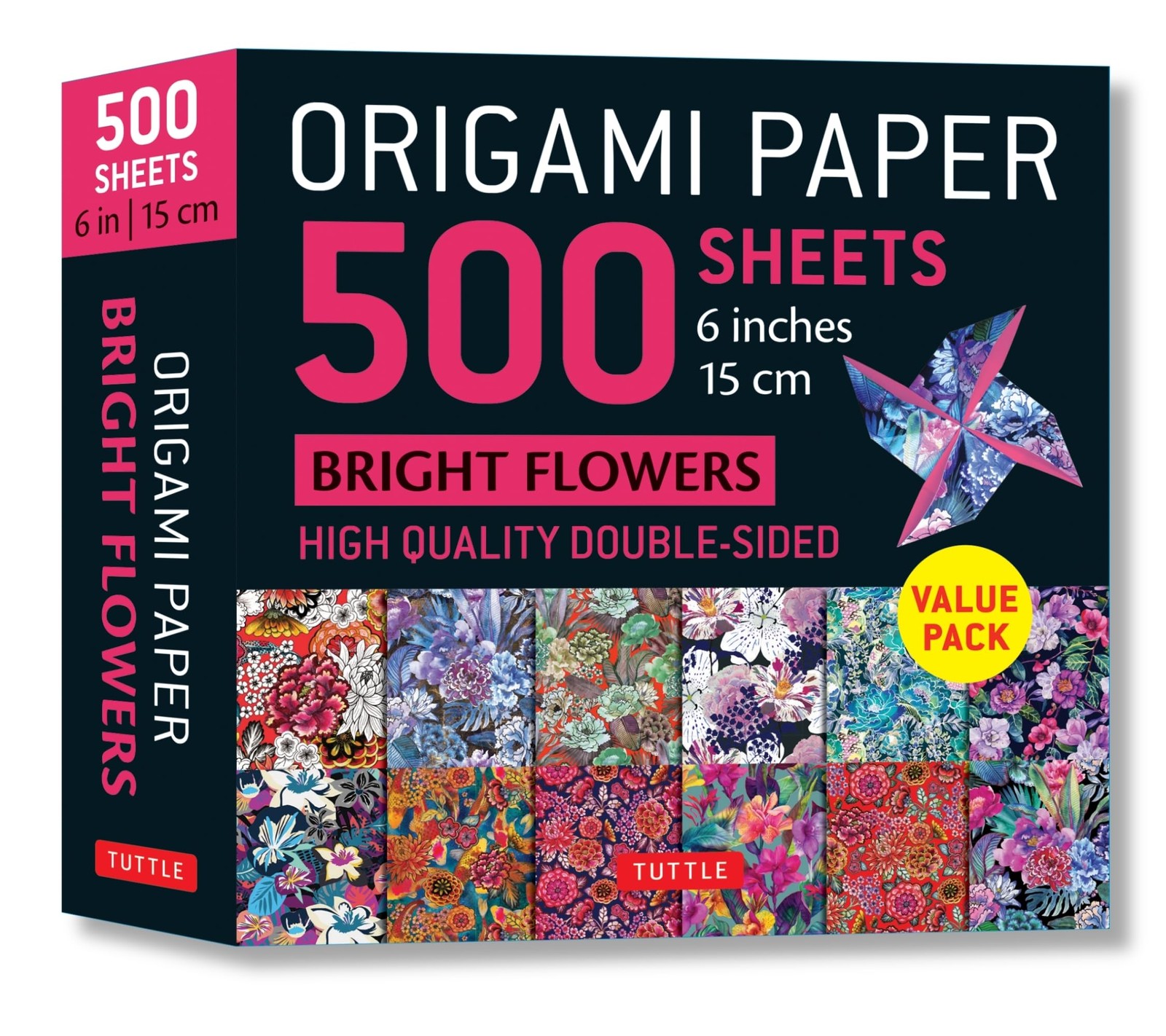 Origami Paper 500 sheets Bright Flowers 6"" (15 cm) (Notebook / blank book) - Image 3