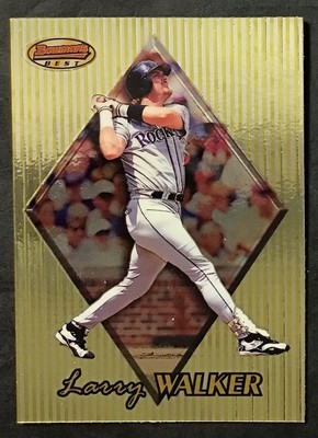 1999 Bowman's Best #33 HALL OF FAME  Larry Walker Rockies FREE SHIPPING