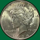 1934-D Peace Dollar Uncirculated UNC Coin #42021