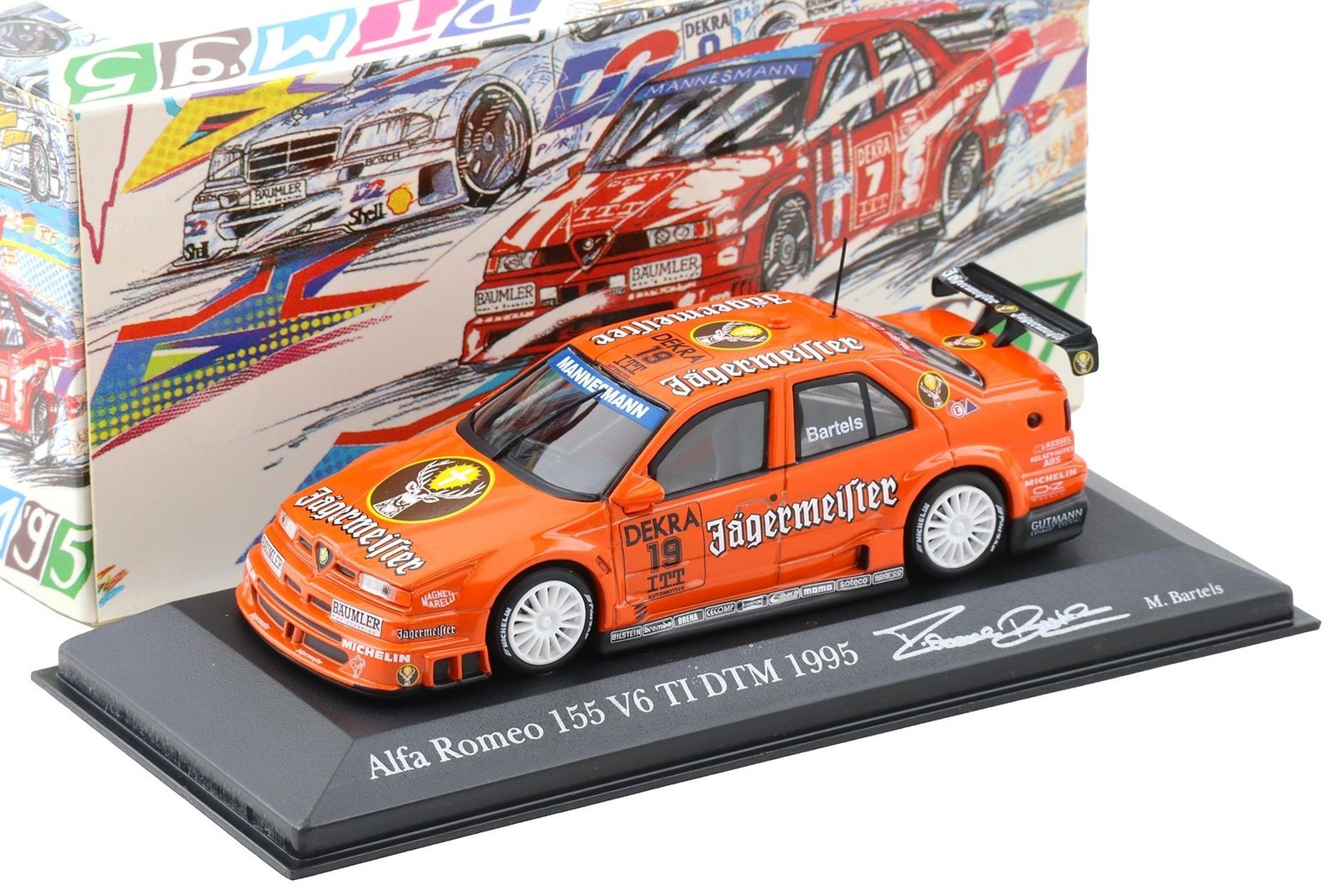 1:43 Minichamps Alfa Romeo 155 V6 Ti DTM 1995 Euroteam - M.Bartels #19