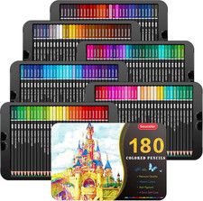 180 Colored Pencils Soft Core Color Pencil Set for Adult Coloring