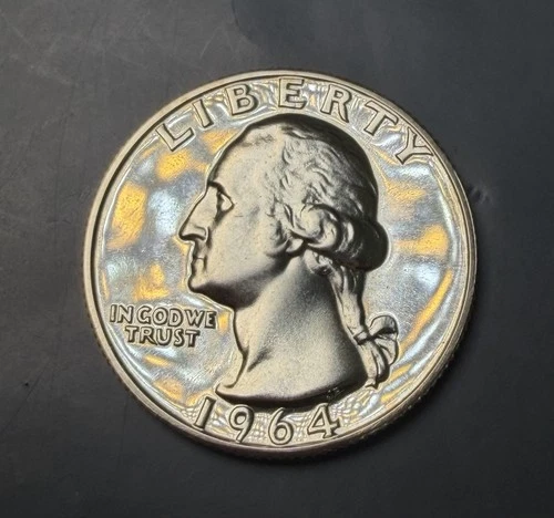 1964 Washington Silver Quarter Brilliant Gem PROOF Deep Mirror Finish US Coin #2