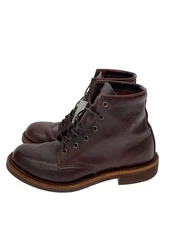 Chippewa Work Boots Us8 Bordeaux Leather Black Tag 97061 Plain Toe Kfb09