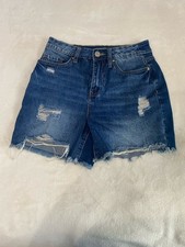 YMI Women's Blue Denim Shorts Distressed Size 3/26