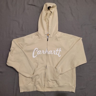 Carhart Sweatshirt Hoodie Jacket Beige 2XL