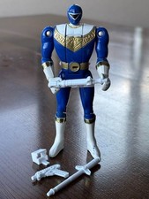 Power Rangers Sentai Bandai Zeo Ohranger Blue Flip Head Action Figure Used