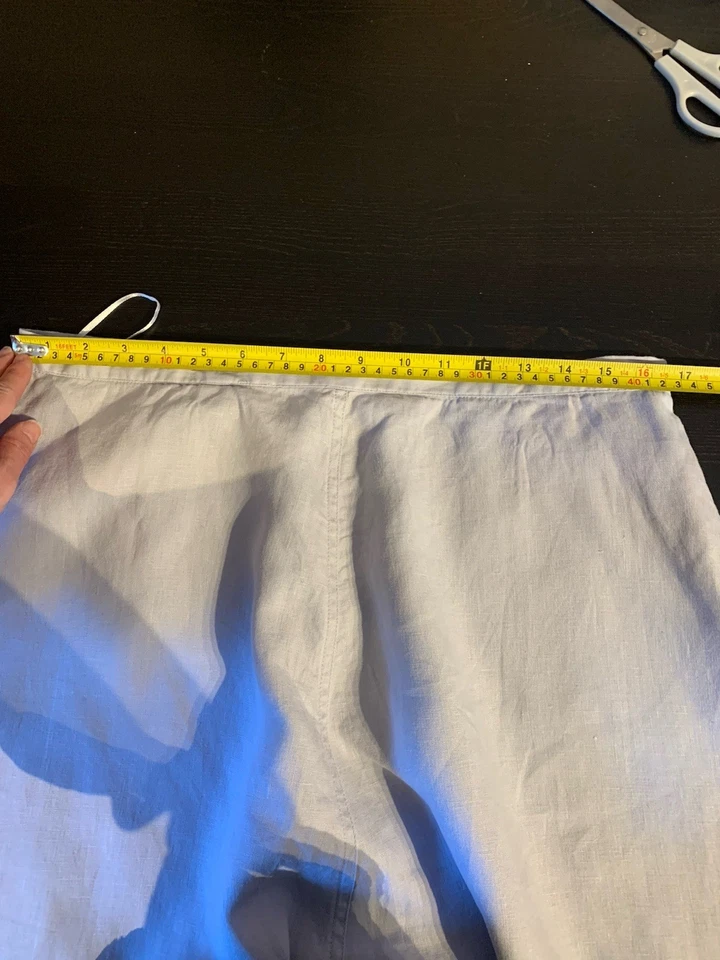 JOHN LEWIS Pure Linen Flared Skirt UK 14 Lilac Grey Midi Pockets 100% Linen - Image 3 of 4