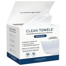 Clean Towels XL , 100 USDA Biobased Face Towel, Disposable Face Towelette, Ecze