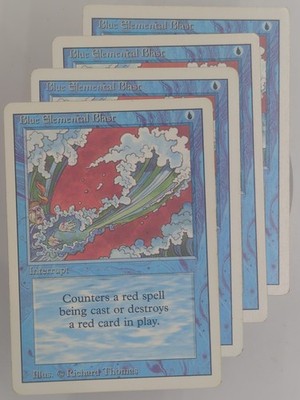 4x Blue Elemental Blast  Revised LP+ Small Seller   Fast Free Shipping!