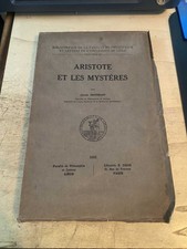 Croissant: Aristote et Les Mysteres 1932 Good Ancient Greek Philosophy 1st PB