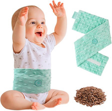 Colic and Gas Relief for Newborns and Infants, Flaxseed Heated Tummy Wrap, Baby