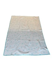 Quilt Coverlet  Sham Twin size 100 Cotton Floral Blue 60 x 84  2 pc Set READ