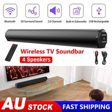 Sound Bar Stereo Speaker System Bluetooth 5.0 With Remote Wired Wireless Compact